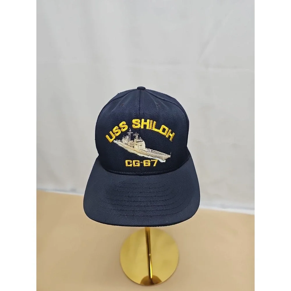 California Headwear Vintage Uss Shiloh Cg-67 Embroidered Baseball Cap‎ Usa Made